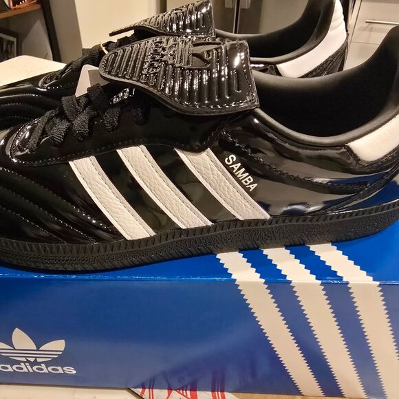 adidas Originals Samba LT MENS SIZE 10 WOMENS 11 PATENT BLACK NWT JI2707 NEW - Picture 4 of 16